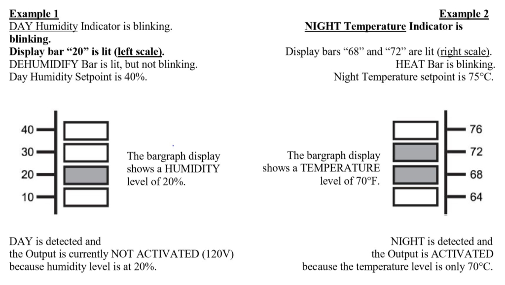 VIEW THE BLINKING CONTROL MODE BAR